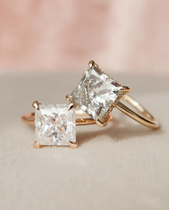 Princess cut diamonds symbolize the perfect blend of modern