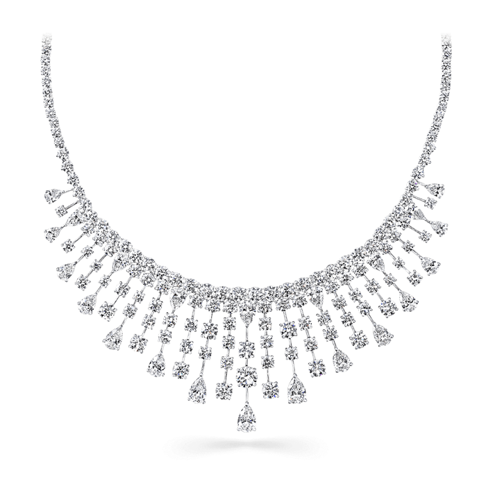 diamond fringe necklace